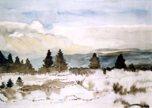 Winterlandschaft
 (Aquarell)
